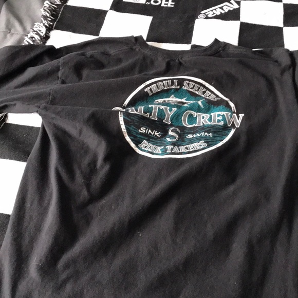 Salty Crew Black tee Size large - Picture 4 of 5